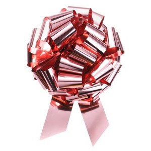 Unique Bargains Wedding Christmas Bright Metallic Gift Wrapping Large Pull Bows Ribbon 1 Pc - 1 of 4