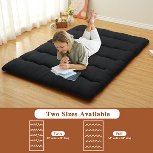 Japanese Floor Futon Mattress - Thick Tatami Sleeping Pad for Twin/Full/Queen, Portable Lounger Bed - 1 of 4