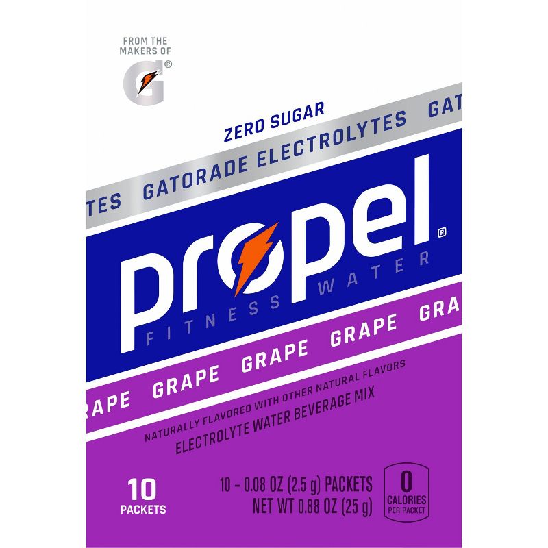Propel Grape Sports Drink Mix - 10ct/.88oz, 3 of 12