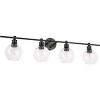 Elegant Lighting Collier 4 light Black and Clear glass Wall sconce - 4 of 4