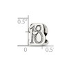 Black Bow Jewelry Sterling Silver Special Year Number 18 Bead Charm - 4 of 4