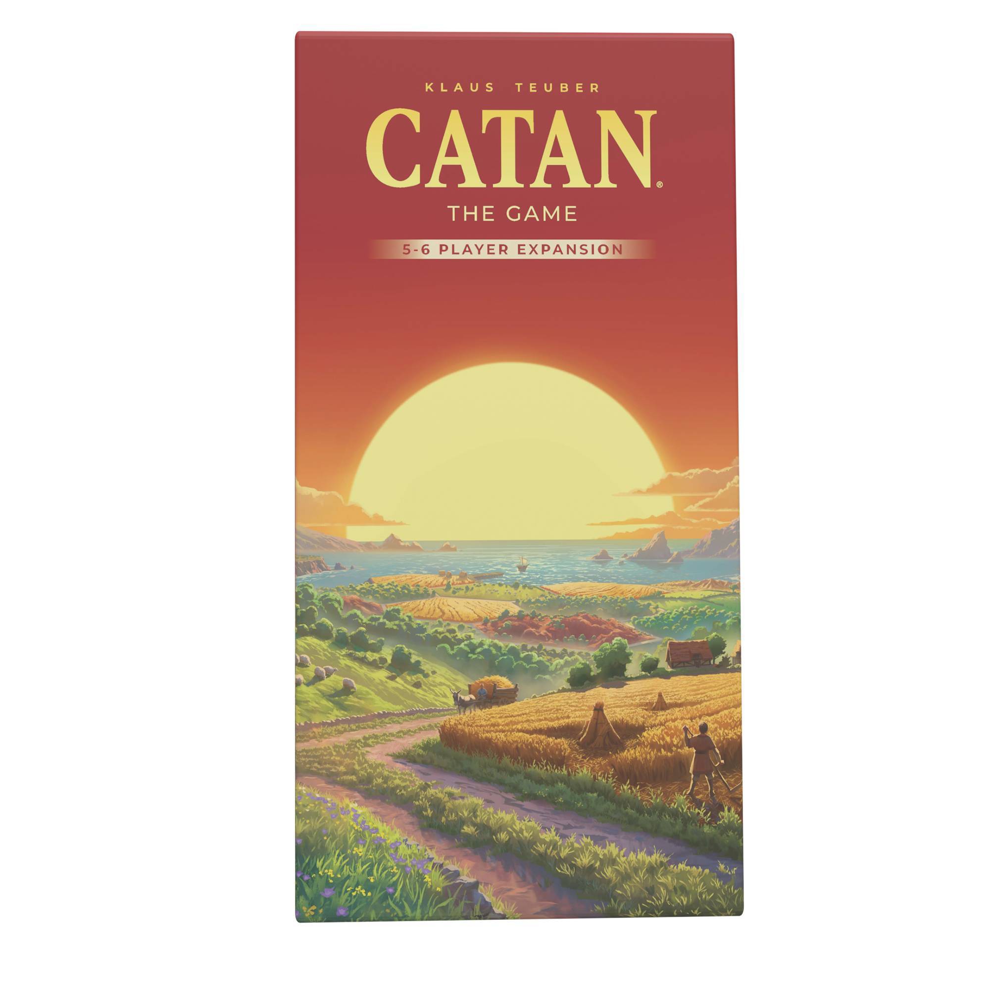Asmodee CATAN 5-6 6E - Refresh Board Game: Strategy Expansion, 1-6 Players, Includes Cards & Game Pieces