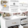 Mshliw 36" Bathroom Vanity with Ceramic Sink, Solid Wood Frame, Freestanding Cabinet with 4 Soft-Close Drawers, 2 Doors & Adjustable Shelf - 4 of 4