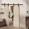 Karl Home 48 in. x 84 in. 2-Panel Wood Primed K-Shape MDF Interior Sliding Barn Door with Hardware Kit - 2 of 4