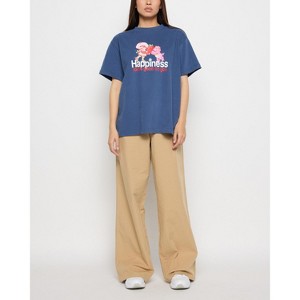 Samii Ryan | Happiness Looks Good Oversized Tee , Blue - 1 of 1