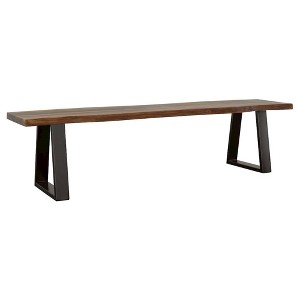 Coaster,Ditman Live Edge Wood Dining Bench Grey Sheesham - 1 of 4