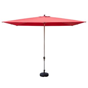 Okak Rectangle Beach Umbrella with Crank Lift and Tilt Function, Outdoor Umbrella with Fading-Resist Cover, Sun Umbrella for Yard - 1 of 4