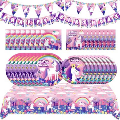 Treasures Gifted Unicorn Party Supplies Complete Set for 24 Guests