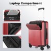 SUGIFT 20” Hardside Carry On Luggage with Spinner Wheels, Lightweight Suitcase with TSA Lock, Front Laptop Compartment - 2 of 4