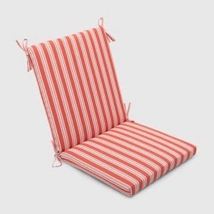 Coastal Stripe Outdoor Chair Cushion Coral - Threshold , Pink