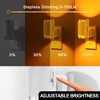 DORESshop 2-Pack 1W Plug-in Light Sensor Cylinder Up-Down Night Lights, Electroplated Cut Design, White Housing, Dimmable Amber 1600K - 4 of 4