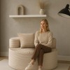 NicBex Corduroy Lounge Sofa,Modern Upholstered Couch with Ribbed Fabric,Throw Pillows,Couches for Living Room,Bedroom,No Assembly Required - 2 of 4