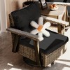 Bigget Outdoor Steel 3-Piece bistro Patio Wicker set, Black - 3 of 4