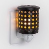 5.2" x 4.5" Bamboo Lattice Pattern Plug-In Scent Warmer Black - Threshold™: Electric Wax Melts Holder - image 2 of 3