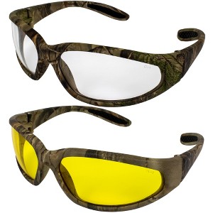 2 Pairs of Global Vision Eyewear Forest 1 Safety Motorcycle Glasses with Clear, Yellow Lenses - 1 of 4