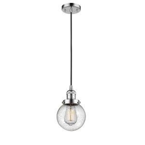 Beacon - 1 Light Cord Hung Mini Pendant In Industrial Style-9.5 Inches Tall and 6 Inches Wide - 1 of 1