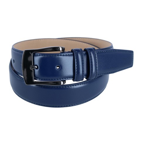 Ctm Men's Basic Dress Belt, 46, Navy : Target