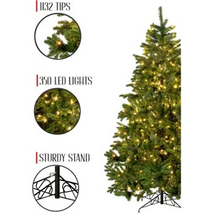 Perfect Holiday Prelit Calgary Spruce Christmas Tree with Warm White Lights - 1 of 4