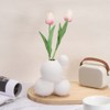 Unique Bargains Ceramic Office Home Art Centerpiece Modern Decorative Vase White - 4 of 4