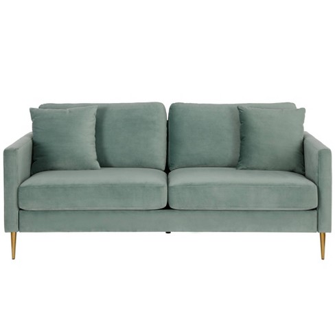 Mr. Kate Tess Sofa with Soft Pocket Coil Cushions, Small Space Living Room  Furniture, Blue Velvet 