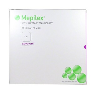 Molnlycke 294499 Mepilex Foam Dressing 8 in. x 8 in. (Box of 5) - 1 of 2