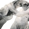 Wrapables Lightweight Sheer Silky Feeling Georgette Scarf, Gray Lotus Flower - 4 of 4