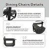 Set of 2 Weather-Resistant HDPE Outdoor Dining Chairs �?Durable Patio & Garden Chairs for Porch and Backyard-Coolbibila - 3 of 4
