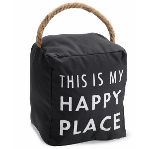 Pavilion Gift Company - Happy Place - 5" x 6" Door Stopper - Door Stops - 1 of 4