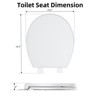 Potty Training Toilet Seat Round, Slow Soft Close Magnets Hinges Lock Quick Release, Easy to Install Toilet Seat with Toddler Potty Seat Built-in - 2 of 4