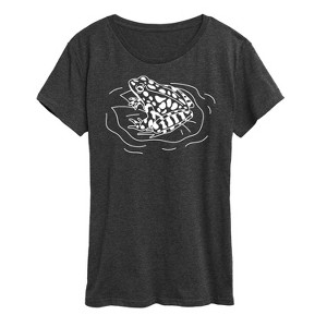 Women's - Instant Message - Frog On Lily Pad Short Sleeve Graphic T-Shirt - 1 of 4