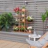 Costway Bamboo Plant Stand 5 tier 10 Potted Plant Shelf Display Holder Natural\Brown - 4 of 4