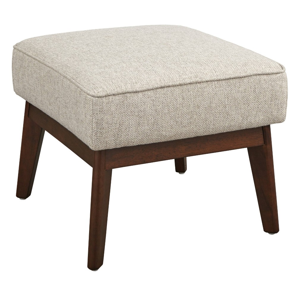 Photos - Pouffe / Bench Sonia Ottoman Gray - Buylateral: Mid-Century Modern Design, Rubberwood Frame, Polyester Upholstery