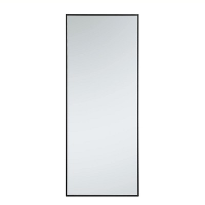 Elegant Lighting Metal frame rectangle mirror 24 inch in Black