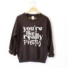 Simply Sage Market You're Like Really Pretty Hearts Sweatshirt - 3 of 4