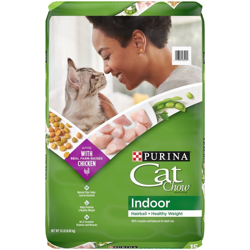 Purina Cat Chow Indoor with Chicken Adult Complete & Balanced Dry Cat Food, 1 of 7