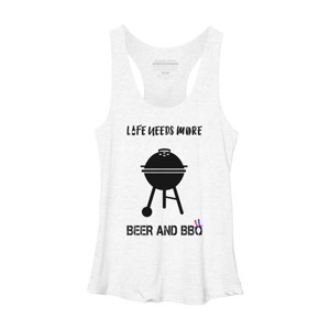 Women's Design By Humans July 4th Life Needs More BBQ By TeeShirtMadness Racerback Tank Top - 1 of 2