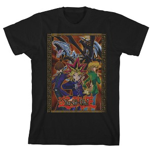 Yu-Gi-Oh Main Characters Youth Black Graphic Tee - 1 of 1