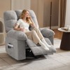 Rocking Recliner Chair for Adults, Upholstered Glider Rocker with Vibration Massage and Heat, 360° Swivel Single Sofa for Living Room Bedroom - 2 of 4