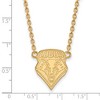 Black Bow Jewelry 14k Yellow Gold Plated Sterling Silver New Mexico Lobos NCAA Necklace 18 Inch - 2 of 4