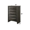 NicBex Retro 5-Drawer Tall Bedroom Dressers,Chest of Drawers for Bedroom,Entryway,Wooden Dresser Chest - 4 of 4