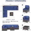 GustoWave 7-Piece All-Weather Outdoor Wicker Living Room Set, Including A Glass-Top Coffee Table, A Pe Rattan And Wicker Sofa With Cushions - 3 of 4