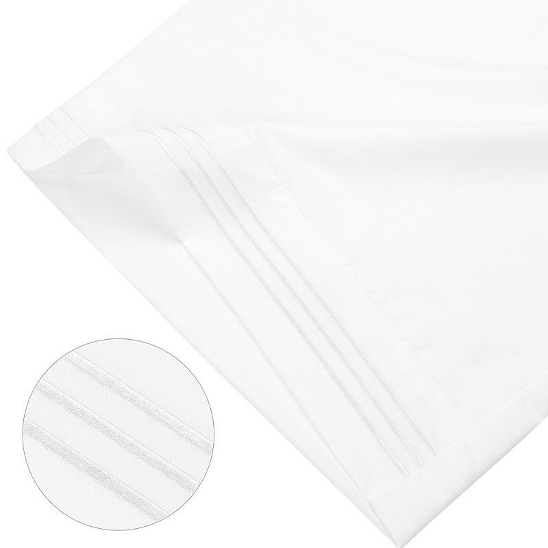 PiccoCasa Brushed Microfiber Body Breathable Embroidery Adults Pillowcases with Envelop Closure Set of 2, 4 of 8
