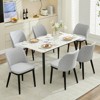 COZONY Dining Chairs Set of 2, Modern Upholstered Fabric Side Chairs with Padded Seat and Wood Legs, Accent Dining Room Chairs Kitchen & Living Room - 4 of 4