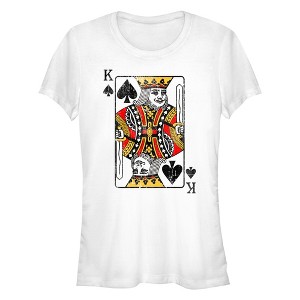 Junior's Lost Gods Queen of Diamonds Distressed T-Shirt - 1 of 4