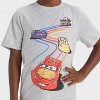 Toddler Boys' Disney Cars Lightning McQueen Racing T-Shirt - Heather Gray - 2 of 4