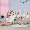 DSVIMOY Toddler Swing Set, 4 in 1 Toddler Playground for Kids 1-3 Years Old, Indoor Toddler Playset, Red, 74"*53.9"*40.6" - 2 of 4