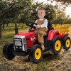 Kids Ride On Tractor,12V Kids Battery Powered Electric Tractor with R/C and Trailer - 2 of 4