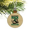 Slippery Rock Secondary Logo Mini Small Tiny Wood Christmas Tree Holiday Ornament - 3 of 4