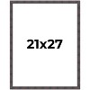 PosterPalooza | Slim Profile Brown Picture Frame - UV Acrylic, Foam Board Backing, Hanging Hardware - 2 of 4