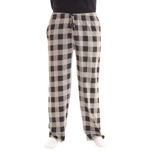 #followme Men's Poplin Pajamas - Buffalo Plaid Pajama Pants for Men with Pockets- Lounge & Sleep PJ Bottoms - 1 of 3